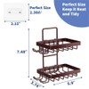 Moforoco Brown Double Soap Bar Holder for Shower, No Drilling,