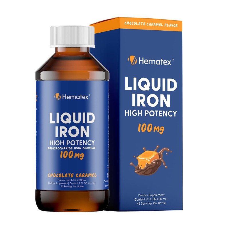 Iron Supplement High Potency Liquid Iron for Adults by Hematex