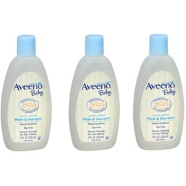 Aveeno Baby Gentle Wash & Shampoo 8oz (3 Pack)