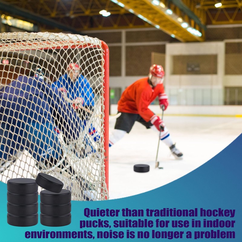PEUTIER 8pcs Ice Hockey Pucks, Diameter 3 Inch/Thickness 1 Inch