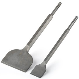 2PCS Scalpelli SDS Plus Scalpello per Rimozione Colla Piastrelle Scalpello SDS Max Manico Rotondo Scalpelli Pneumatico per Rimuovere Piastrelle per Pavimenti,Cemento,Ceramica, Muratura