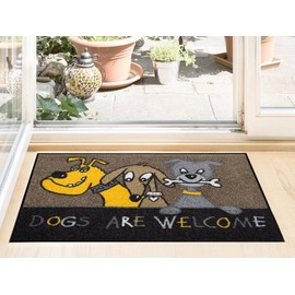 Salonloewe Doormat "Dogs are Welcome" -washable