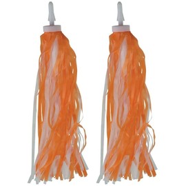 Fenix Cycles Bicycle Handlebar Streamers Tassels (Orange/White)