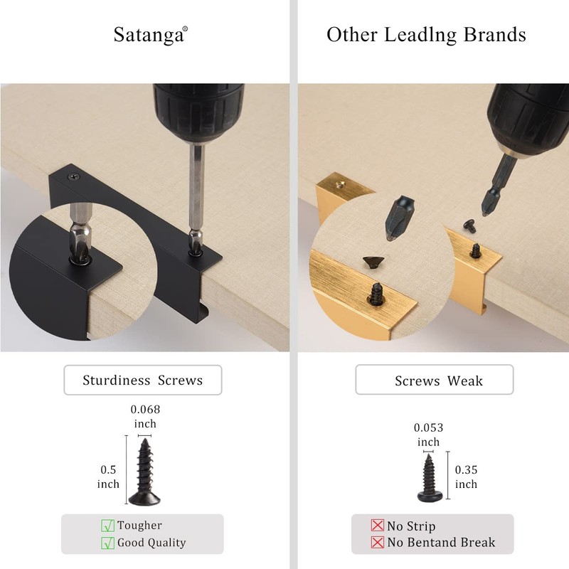 Satanga Edge Black Finger Pull for cabinets Kitchen Concealed Drawer