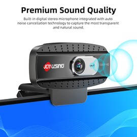JOYUSING 1080P HD Webcam with Microphone, Webcam for Gaming Conferencing, Laptop or Desktop Webcam, USB Computer Camera for Mac