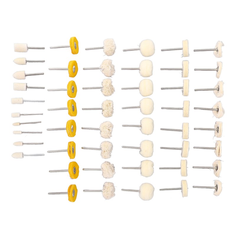 50Pcs Wool Felt Mandrel Mounted Grinding Polishing Wheel Buffing Wheel