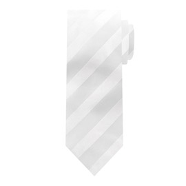 Jacob Alexander Men's Regular Stripe Tonal Neck Tie - White