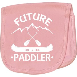 inktastic Canoe Future Paddler Baby Burp Cloth Pink 3029b