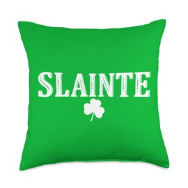 Lucky St Patricks Day Shamrock Irish Saint Patricks Day Gift Throw Pillow