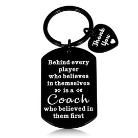 Coach Appreciation Keychain Gift Christmas stocking Stuffers for Coach Football Soccer Volleyball Baseball Softball Coach Gifts for Women Men Senior Night Gifts Soccer Team Gifts End of Season
