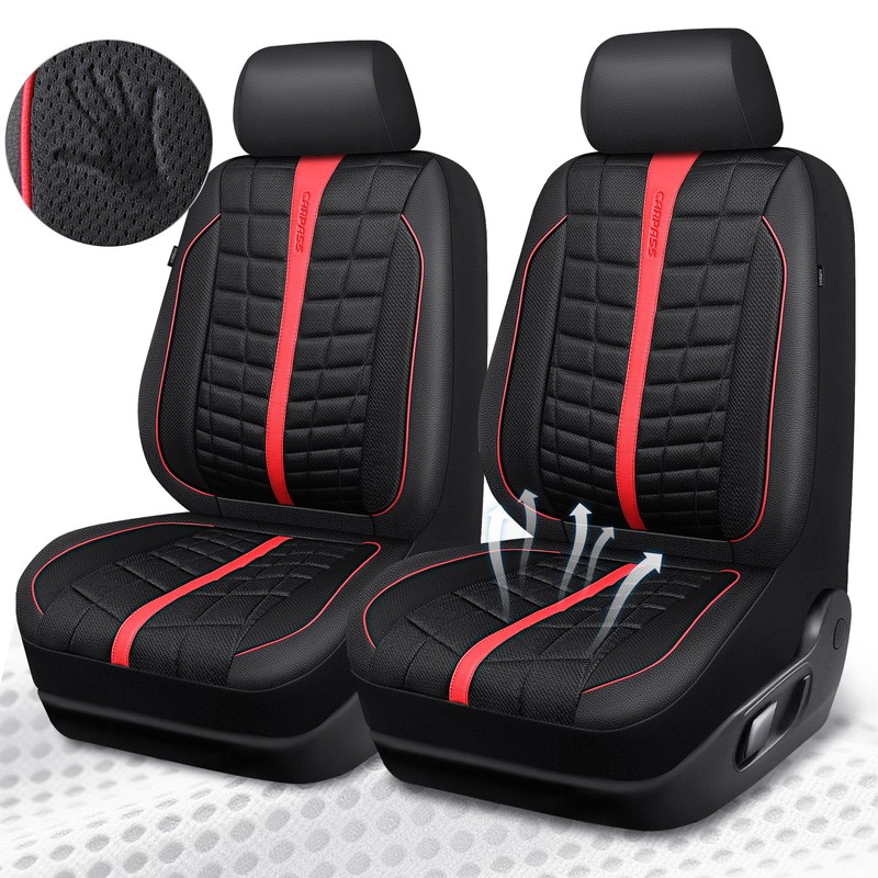 CAR PASS 3D Air Mesh Seat Covers for Car, Leather