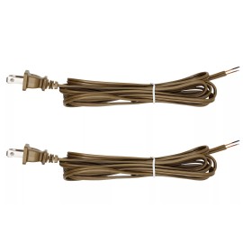 Creative Hobbies Antique Lamp Cord, 12 Foot Long Replacement Repair Part, 18/2 SPT-1 Wire -2 Pack