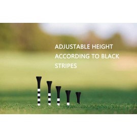 SMITH 1 100 Pcs 1-1/2" Black Natural Wooden Golf Tees 38MM Long Length