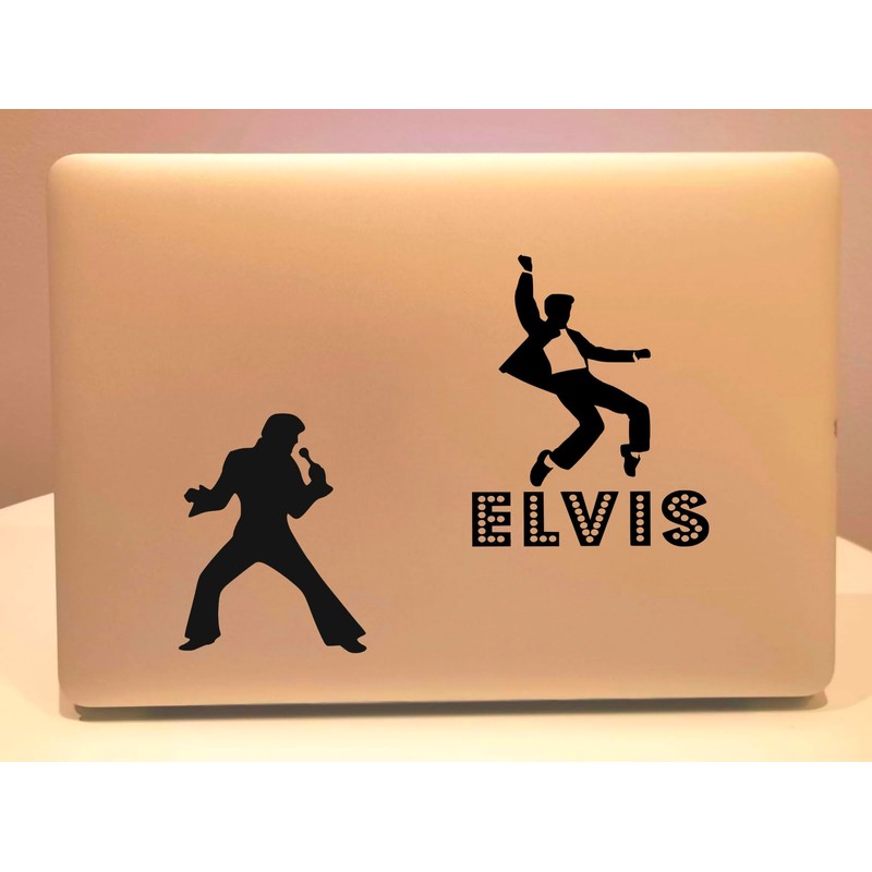 Elvis The King x 4 Poses, Bumper, car, Laptop, Window,