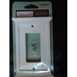 Allen + Roth 325972 Single Toggle White Decorator Wall Plate