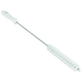 Vikan 53765 Stiff Tube Brush, Polyester, 7/8" x 20" OAL, White