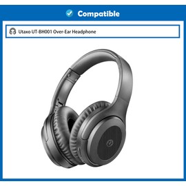 DowiTech Professional Replacement Ear Pad Cushion Compatible with Utaxo UT-BH001 BH001 Over-Ear Headphones Ear Pads with Skin Friendly Leather and Memory Foam