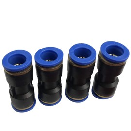 Fuel Line Connector for 3/8" OD 5/16" ID Pneumatic Nylon Tube Hose Union Quick-Connect, Fit for 10mm OD Nylon Tubing/Gas Line Pack of 4