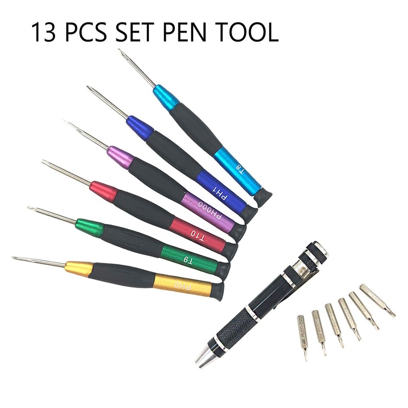 TC Sportline KU-20004 13-Piece Multi-function Pocket Precision Screwdriver Tool Set
