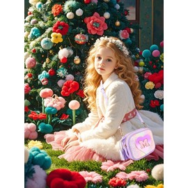 Purse Gifts for Little Girls - Kids Heart Purse Cute Crossbody Bag Teens Girls Wallet Birthday Gift, Purple, K