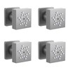 HONGTONGSOWER Brushed Nickel Brass 4PCS Shower Body Spray Jets Square