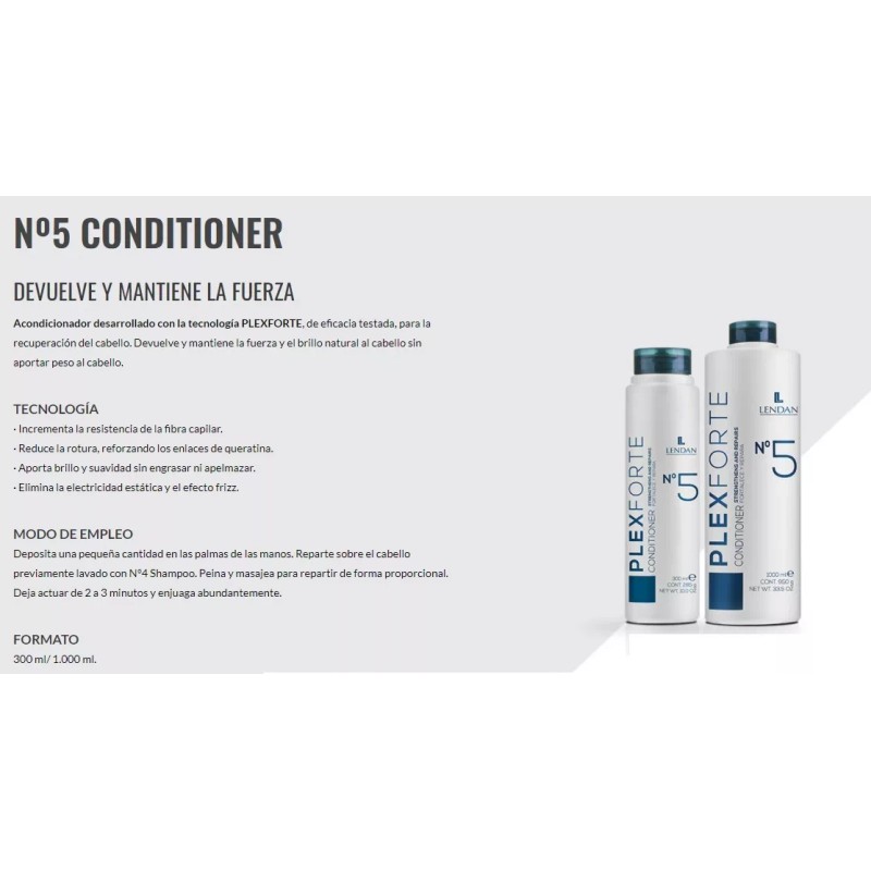 Lendan Plex Forte Reparación Shampoo 1 L + Acondicionador 1l