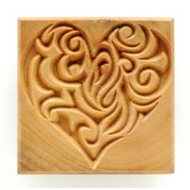 MKM Pottery Tools Stamps 4 Clay Large Square Decorative Stamp for Clay (Ssl-15 Heart)