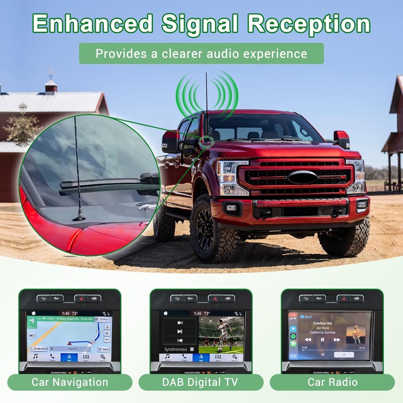 KUTTOLE Radio Antenna Base Mount Fit for Ford F-250 F-350