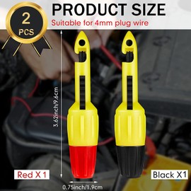 Greluma 2 x 4 mm wire piercing probe, insulation piercing clip tool for multimeter voltage voltmeter thermometer tests
