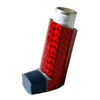 Artisticky Funky Holographic DEFRACTO RED Sticker for Asthma Inhaler (not