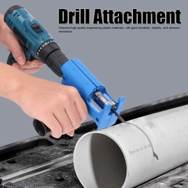Drill Saw Attachment, Reciprocating Saw Adapter with 3 Blades Mini Electric Drill Modified Jigsaw Sabre Saw, for Wood Metal PVC Pile Cutting Electric Saw Quick Electric Drill Can