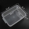 Qsbon Rectangular Plastic Storage Organization Trays Baskets in Clear, 6-Pack