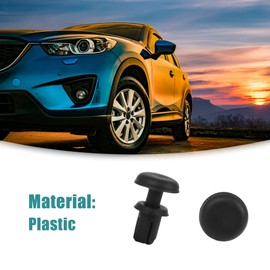 ACROPIX Push Rivet Rivet Tool Screen Door Panel Retainer Fastener Clip Door Visor Universal Plastic Rivets Push Type 4mm Black 30pcs