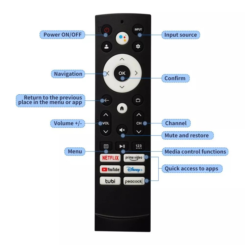 For Hisense TV ERF3M90H Voice Remote For Hisense U6H U6K