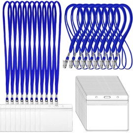 LEADINTOP Name Holder, 50 Pieces, Name Tag Case, Neck Strap, Hanging Name Tags, Events, Staff, Pass, Business Card, ID Card Holder, Employee ID Card Holder, Employee ID Card Holder, Lowering, Trade