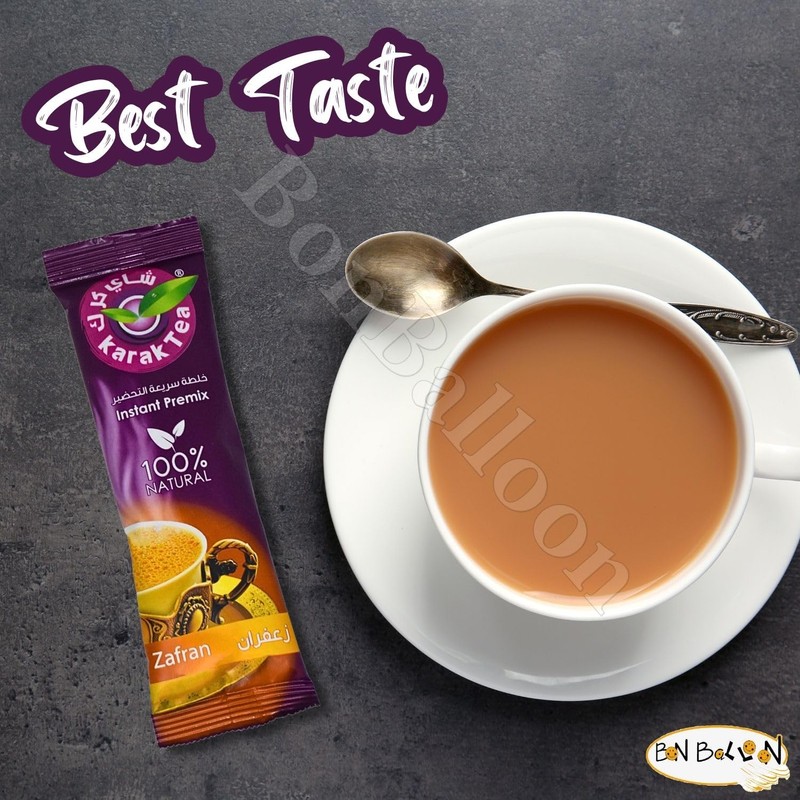 Karak Tea Instant Premix Saffron Zafran Natural Chai Powder Oriental