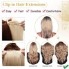 Elailite Real Hair Clip-In Extensions #12P613 Golden Brown Mix Bleach