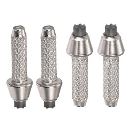M METERXITY 4 Pack Trekking Poles Carbide Tips - Aluminum Alloy Walking Hiking Pole Tip Parts for Trekking Poles Outdoor Camping (9mm, Silver)