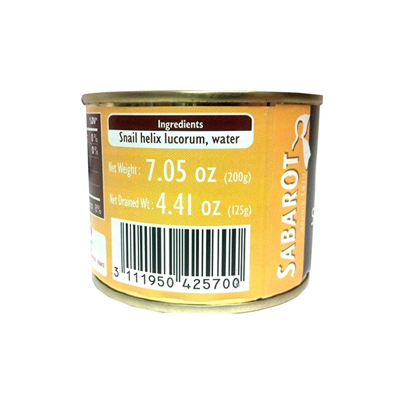 Sabarot Escargot Snails, 18 Extra Large Snails (Helix Lucorum), Imported