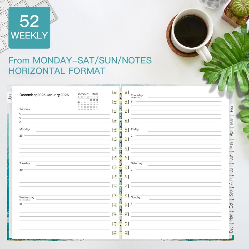 2026 Planner Weekly and Monthly A5, Jan. 2026 - Dec.
