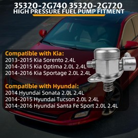 35320-2G740 35320-2G720 High Pressure Fuel Pump Compatible with Hyundai Santa Fe Sport Tucson Sonata 2014 2015 2016 2.0L 2.4L, Mechanical Fuel Pump Fit for Kia Optima Sorento Sportage 2013-2016