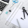 3 Pack Plastic Rulers 15cm 20cm 30cm Rulers Clear Flexible