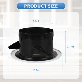 Round Air Vent Cover, 6 Inch Adjustable, ABS Ceiling Vent, WhiteRound Air Vent Cover, 6 Inch Adjustable for Living Room, Attic, Bathroom, Kitchen, Ventilation Use, White 1pack (4 Inch ramp 2pack)