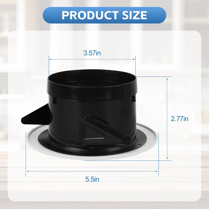 Round Air Vent Cover, 6 Inch Adjustable, ABS Ceiling Vent,