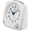 Seiko Clock NR455W Alarm Clock Analog Melody White Pearl PYXIS