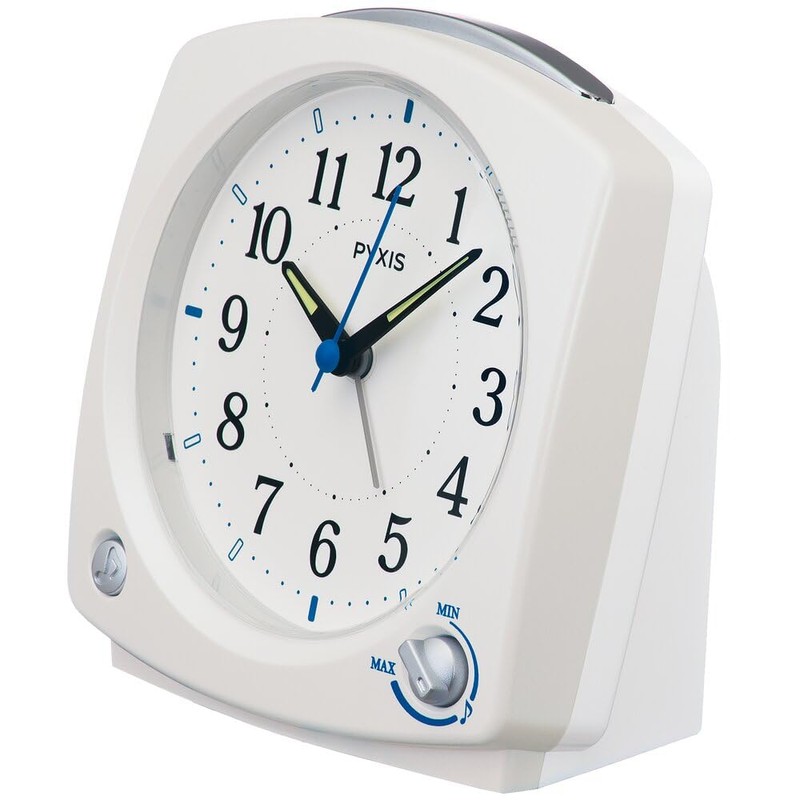 Seiko Clock NR455W Alarm Clock Analog Melody White Pearl PYXIS