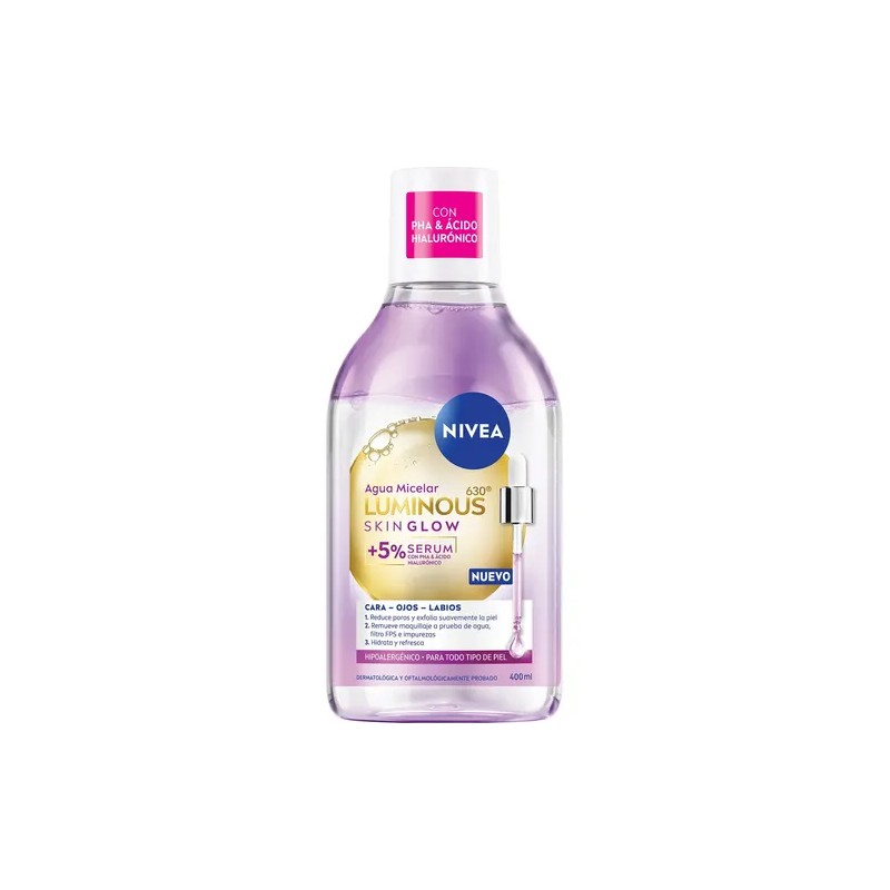 Agua Micelar Desmaquilla Nivea Luminous 630 Skin Glow 400ml