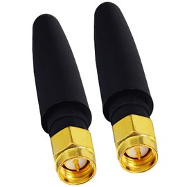 BOOBRIE 2-Pack 2.4GHz Mini WiFi Antenna 2dBi FPV Antenna Omni Directional SMA Male Omni-Directional Small PC WiFi Bluetooth Antenna Aerial Signal Booster Adapter Network Receive for Wireless Router