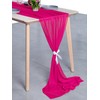 VDS 14ft Chiffon Table Runner 29x170 Inches Shimmer Sheer Centerpiece