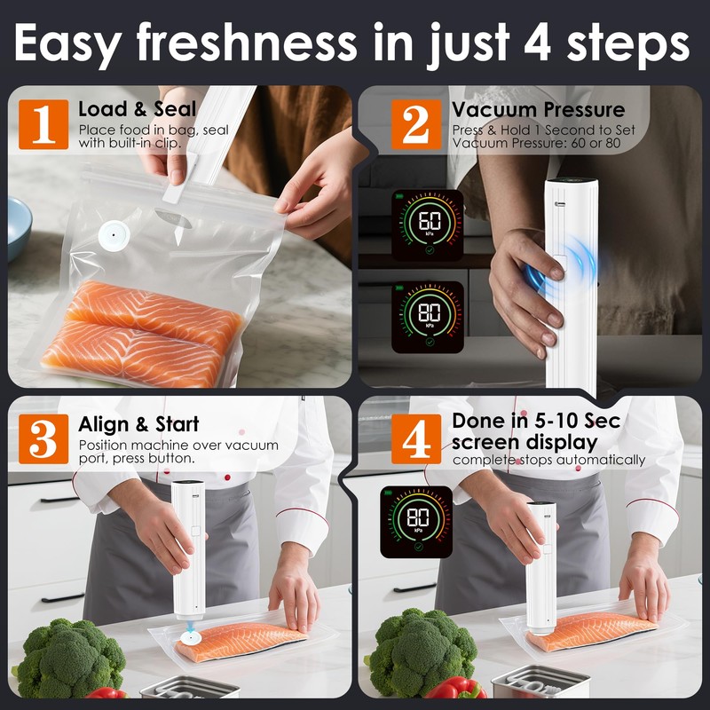 Vacuum Sealer Bags,Reusable Vacuum Sealer Bags,Can Withstand More Than 100